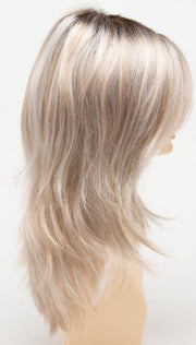SILKY BEIGE | Light Platinum Blonde with Dark Brown Roots 