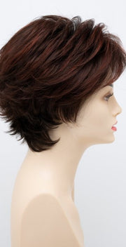 CHOCOLATE-CHERRY | Dark Brown roots with overall Medium Brown base with Deep Red highlights