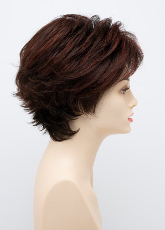 CHOCOLATE-CHERRY | Dark Brown roots with overall Medium Brown base with Deep Red highlights