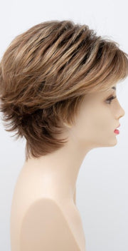 GOLDEN-NUTMEG | Medium Brown roots with overall Warm Cinnamon base and Golden Blonde highlights