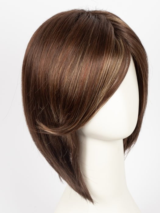 Razberry Ice R | Rooted Dark Auburn with Medium Auburn Base with Copper and Strawberry Blonde Highlights