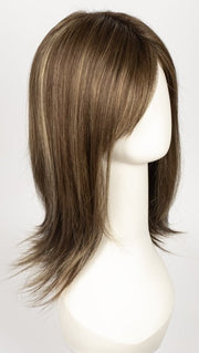 ICED MOCHA R | Rooted Dark Brown with Medium Brown Base Blended with Light Blonde Highlights