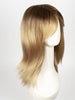 BANANA-SPLIT-LR | Slightly Warmer Brown shifts to Light Golder Blonde with Long Dark Roots