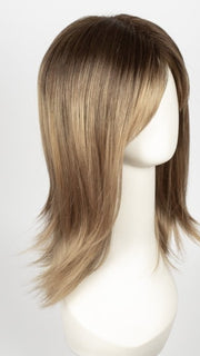 MACADAMIA-LR | Medium Brown and Light Honey Brown evenly blended with Long Dark Brown roots