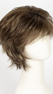 ICED MOCHA R | Dark Brown with Medium Brown Base Blended with Light Blonde highlights with Dark Brown roots