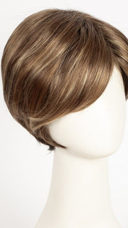 ALMOND SPICE R | Rooted Dark with a Medium Brown base and a Honey and Platinum Blonde blended highlight
