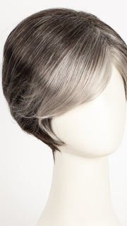MIDNIGHT PEARL | Dark Brown base with Dark Brown and Silver blend with Silver bangs