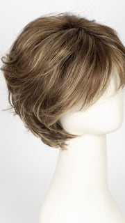 ICED MOCHA R | Dark Brown with Medium Brown Base Blended with Light Blonde highlights with Dark Brown roots