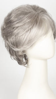 SILVER-STONE | Silver Medium Brown blend that transitions to more Silver then Medium Brown then to Silver Bangs