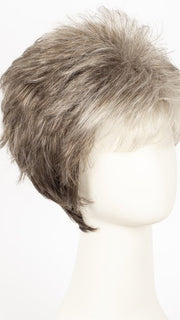 SANDY SILVER | Silver Medium Brown blend that transitions to more Silver then Medium Brown then to Silver Bangs