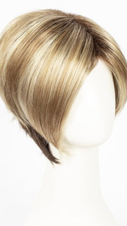 CREAMY TOFFEE R | Rooted Dark with Light Platinum Blonde and Light Honey Blonde evenly blended