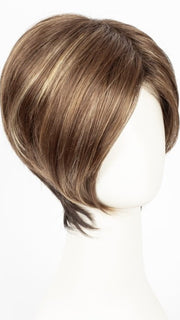 ALMOND SPICE R | Rooted Dark Brown with Medium Brown Base with Honey and Platinum Blonde Highlights