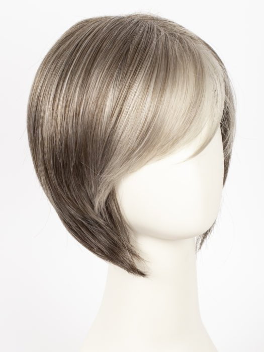 SANDY SILVER | Medium Brown and Silver blend that transitions to more Silver Light Ash Brown then to Silver Bangs