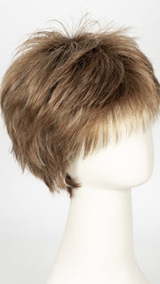 MAPLE-SUGAR-R | Light-Medium Brown Base with Warm Medium Blonde Highlights and Dark Brown Roots