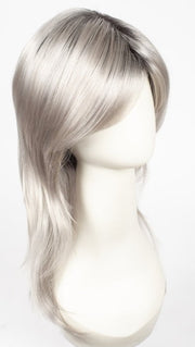 MOONSTONE | Medium Gray with Blue-toned Silver highlights and Dark Roots