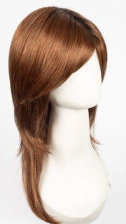 SHADED-AMBER | Coppery Blonde and Red Blend with Dark Amber Brown Roots