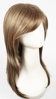 TOASTED-SHINE | Dark Honey Blonde highlights on top and Light Ash Brown base at the nape