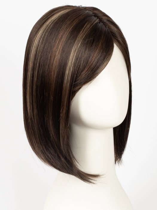 COFFEE LATTE-R | Dark Brown with Evenly Blended Honey Brown Highlights with Dark Brown roots