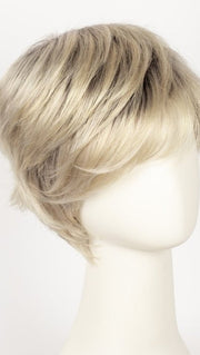 LIGHT-CHAMPAGNE-ROOTED | Pearl Platinum and Light Golden Blonde Blend with Medium Brown Roots