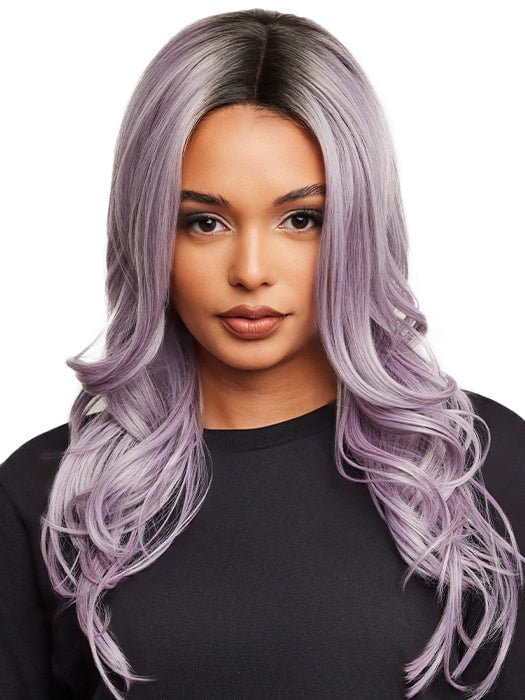 ALLURE WAVEZ by Rene of Paris in LUNAR-HAZE | Periwinkle Base with Off-Black Roots