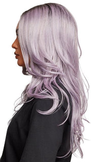 A long layered wig with graceful waves