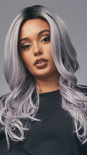 ALLURE WAVEZ by Rene of Paris in LUNAR-HAZE | Periwinkle Base with Off-Black Roots