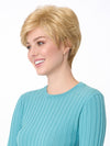 Model is wearing ANGEL by ENVY in color VANILLA-BUTTER | Golden Blonde blended with Champagne Blonde