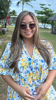Katrina & Arlah Soriano @wearthehairsis wearing THEORY by BELLETRESS in color CHOCOLATE BUTTERCREAM R | A deep Chocolate Brown Root, that melts into Buttery, Golden Brown Tones, accented by Soft Caramel and Honey highlights for a smooth, multidimensional finish