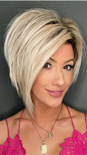 Jenna Fail @jenna_fail wearing IGNITE by JON RENAU in color FS17/101S18 PALM SPRINGS BLONDE | Light Ash Blonde with Pure White Natural Violet Bold Highlights, Shaded with Dark Natural Ash Blonde