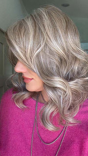Color 101F48T MARTINI | Soft White Front, Light Brown with 75% Grey Blend with Soft White Tips