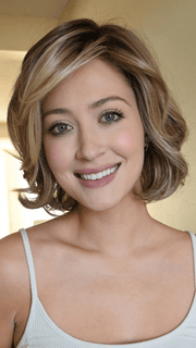 Steph @wigswithsteph wearing CROWD PLEASER by RAQUEL WELCH WIGS in color RL12/22SS SHADED CAPPUCCINO | Light Golden Brown Evenly Blended with Cool Platinum Blonde Highlights and Dark Roots
