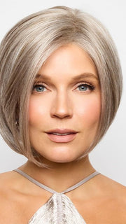 BEAU by Noriko in SANDY SALT | Carefully blended, warm medium-brown tone with a well-balanced silvery white base