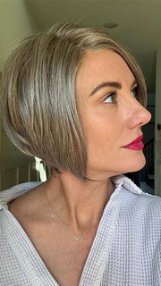 BEAU by NORIKO in SANDY SALT | Carefully blended, warm medium-brown tone with a well-balanced silvery white base