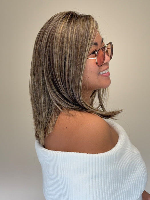 Arlah and Katrina - @wearethehairsis is wearing PERLA by BELLE TRESS in CHOCOLATE BUTTERCREAM R | A deep Chocolate Brown Root, that melts into Buttery, Golden Brown Tones, accented by Soft Caramel and Honey highlights for a smooth, multidimensional finish.