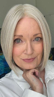 Mel B. @mels.be.ageless wearing DUA by ELLEN WILLE in shade LIGHT CHAMPAGNE MIX | Platinum Blonde, Cool Platinum Blonde, and Light Golden Blonde blend