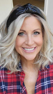 Natalie Gray @vanish.into.thin.hair wearing ROHAN by AMORE in color SEA SALT BLOND R | A perfect mixture of cool, icy-blond and warm-dark blond. The rich brown root tone enhances the modern appearance