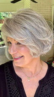 Mel B. @mels.be.ageless is wearing LIKE by  ELLEN WILLE in DARK SNOW MIX | Lightest Brown and Pearl White with Black/Dark Brown and Grey Blend