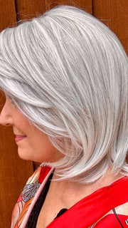 Mel B. @mels.be.ageless is wearing ZARAGOZA by BELLETRESS in OYSTER GRAY | A mixture of Lightest Gray and a hint of White
