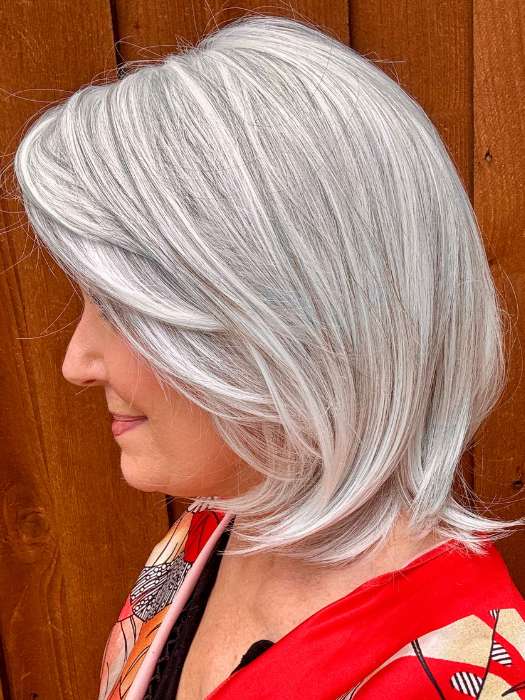 Mel B. @mels.be.ageless is wearing ZARAGOZA by BELLETRESS in OYSTER GRAY | A mixture of Lightest Gray and a hint of White