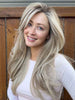 Steph @wigswithsteph is wearing FEATURE LENGTH by RAQUEL WELCH in RL19/23SS SHADED BISCUIT | Light Ash Blonde Evenly Blended with Cool Platinum Blonde with Dark Roots