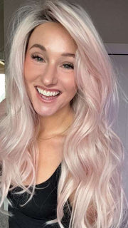 Carlyn @carlynwilson84 is wearing QUEUE THE HUE by RAQUEL WELCH in PINK