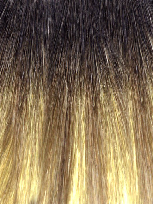 BLUSH-BLONDE-R | Dark Gold Blonde and Auburn Blend with Medium Brown Roots