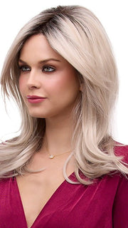 SILKY BEIGE | Light Platinum Blonde with Dark Brown Roots