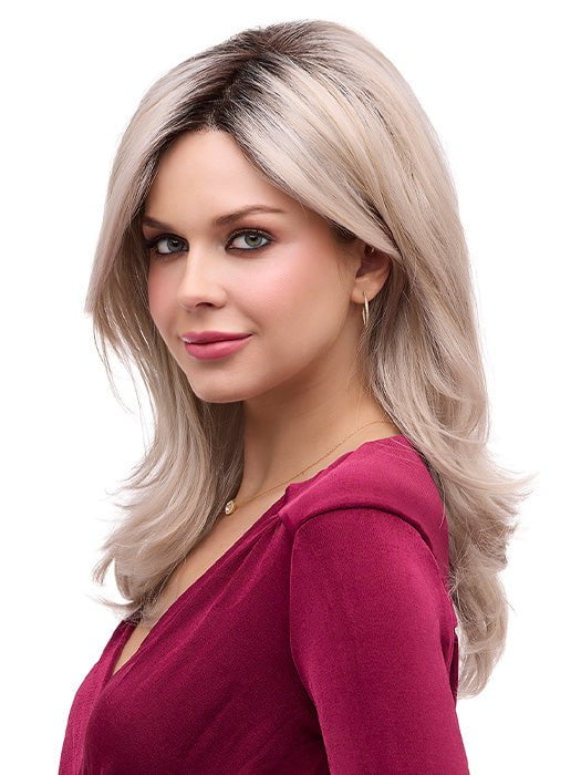 BOBBI by Envy in SILKY BEIGE | Light Platinum Blonde with Dark Brown Roots PPC MAIN IMAGE