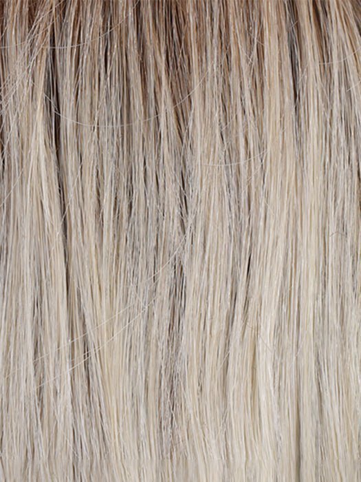 BOMBSHELL BLONDE | Golden Brown Root with a blend of White, Pure Blonde and Satin Blonde.