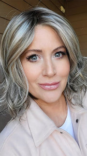 Natalie Gray @vanish.into.thin.hair wears BRIAR by NORIKO in FROSTED MUSHROOM R | Neutral Dark-Brown base, highlighted with soft Golden Brown and soft White