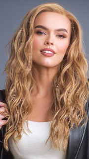 BROOKLYN by Rene of Paris in CINDER-TOFFEE | Blonde blended with Toffee, Burnt Toffee, Fudge Blonde, Milk Chocolate, and Deep Golden Blonde Tones PPC MAIN IMAGE FB MAIN IMAGE