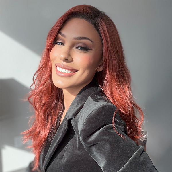 Featured Here: Brooklyn by Rene of Paris in shade Henna Red