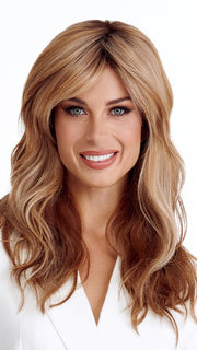 Model is wearing CALIFORNIA BEACH WAVES by TRESSALLURE in color EL 12/22/R8