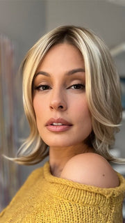 12FS8 SHADED PRALINE | Light Gold Brown, Light Natural Gold Blonde & Pale Natural Gold-Blonde Blend, Shaded with Medium Brown